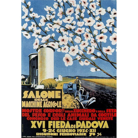 Exhibit Agricultural Machines Black Modern Wood Framed Art Print by Vintage Apple Collection