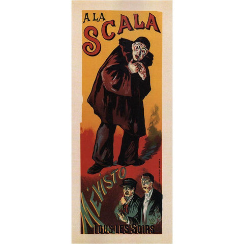 La Scala Opera Black Modern Wood Framed Art Print with Double Matting by Vintage Apple Collection