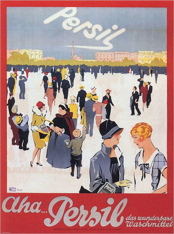 Persil Black Ornate Wood Framed Art Print with Double Matting by Vintage Apple Collection