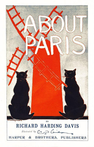 About Paris White Modern Wood Framed Art Print with Double Matting by Vintage Apple Collection