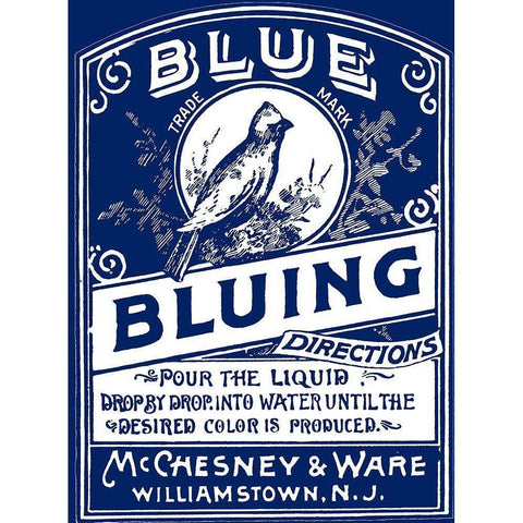 Bluing Black Modern Wood Framed Art Print with Double Matting by Vintage Apple Collection