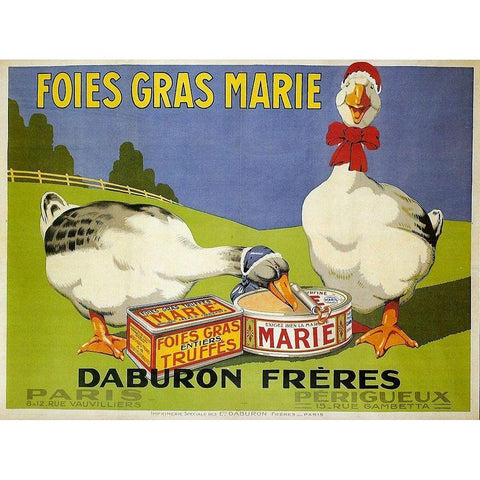 Foiesgrasmarie White Modern Wood Framed Art Print by Vintage Apple Collection