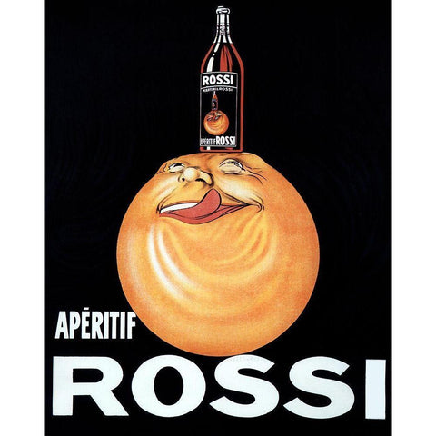 Rossi Black Modern Wood Framed Art Print by Vintage Apple Collection