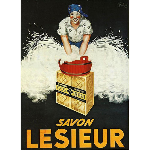 Savon Lesieur White Modern Wood Framed Art Print by Vintage Apple Collection