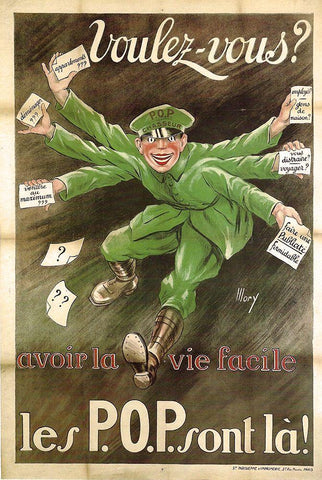 La Vie Facile White Modern Wood Framed Art Print with Double Matting by Vintage Apple Collection