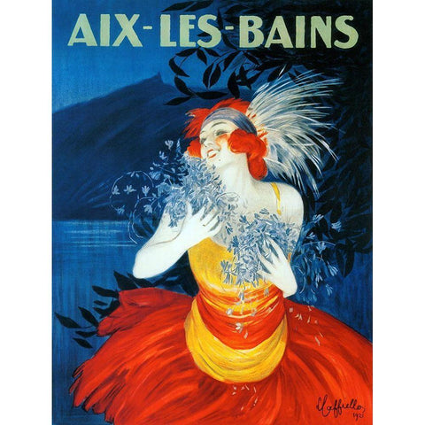 aix les bains Black Modern Wood Framed Art Print with Double Matting by Vintage Apple Collection