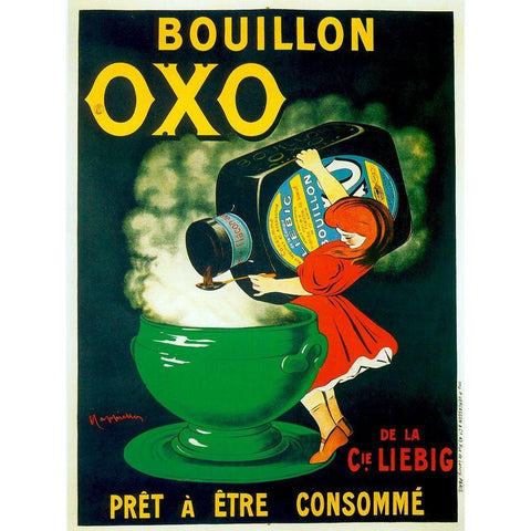 Bouillon OXO Black Modern Wood Framed Art Print by Vintage Apple Collection