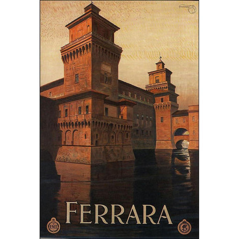 Ferrara White Modern Wood Framed Art Print by Vintage Apple Collection