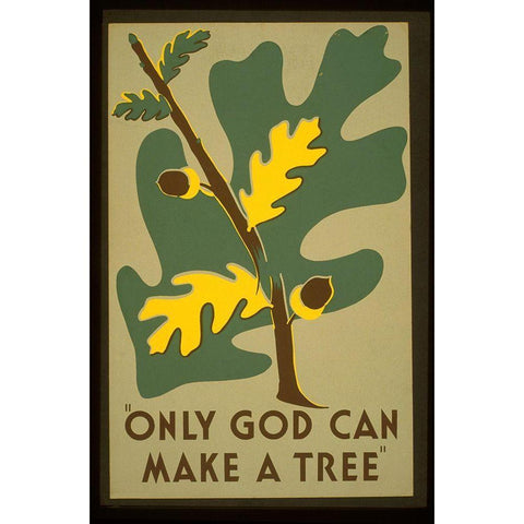 Only God Black Modern Wood Framed Art Print with Double Matting by Vintage Apple Collection