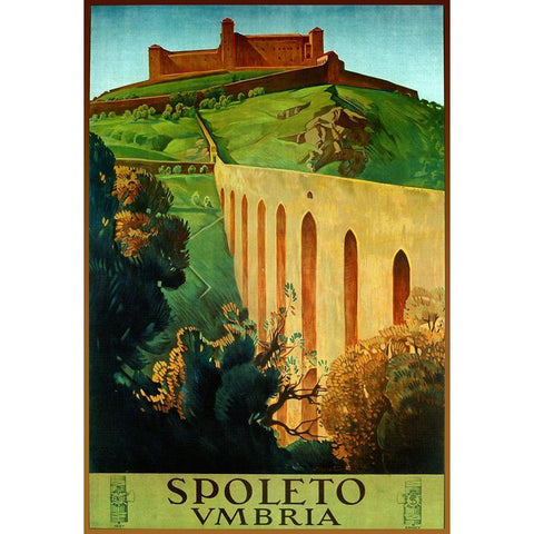 Spoleto White Modern Wood Framed Art Print by Vintage Apple Collection