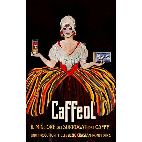 Vintage Italian Coffee White Modern Wood Framed Art Print by Vintage Apple Collection