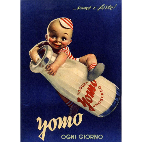 Yomo Vintage Dairy White Modern Wood Framed Art Print by Vintage Apple Collection