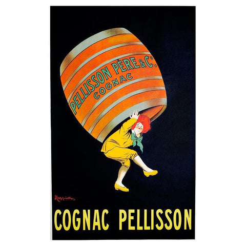 Cognac Pellisson Black Modern Wood Framed Art Print with Double Matting by Vintage Apple Collection