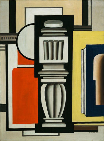 Fernand LÃ©ger - The Baluster White Modern Wood Framed Art Print with Double Matting by Vintage Apple Collection