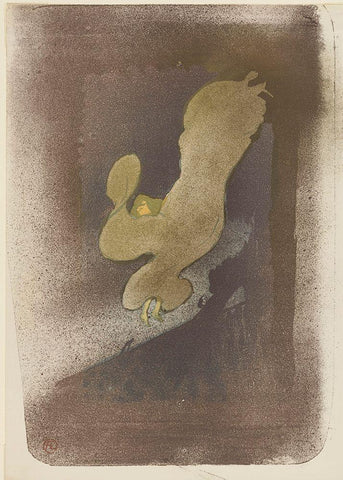 Henri De Toulouse-Lautrec - Miss LoÃ¯e Fuller Black Ornate Wood Framed Art Print with Double Matting by Vintage Apple Collection