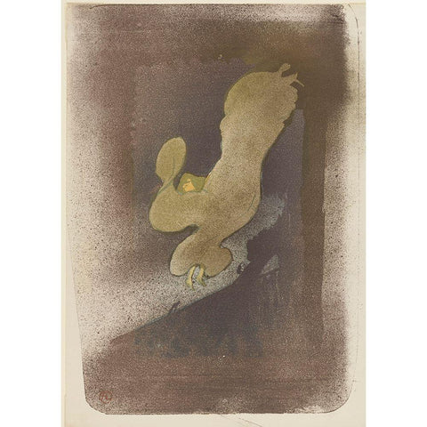 Henri De Toulouse-Lautrec - Miss LoÃ¯e Fuller White Modern Wood Framed Art Print by Vintage Apple Collection