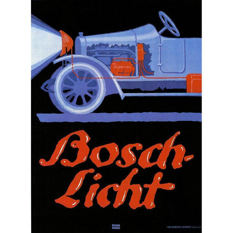 Bosch 1913 White Modern Wood Framed Art Print by Vintage Apple Collection