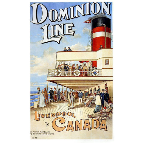 Dominion Line Liverpool White Modern Wood Framed Art Print by Vintage Apple Collection