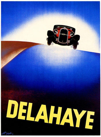 Delahaye Black Ornate Wood Framed Art Print with Double Matting by Vintage Apple Collection