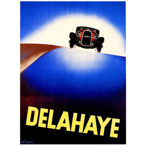 Delahaye White Modern Wood Framed Art Print by Vintage Apple Collection