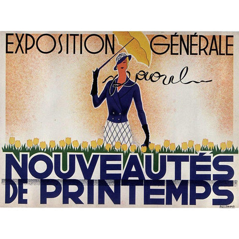 Exposition Generale White Modern Wood Framed Art Print by Vintage Apple Collection