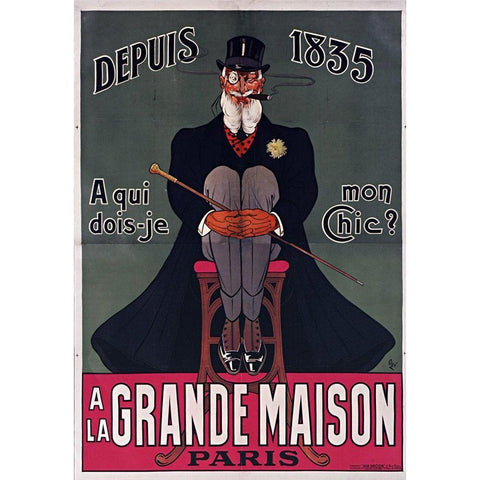 Grand Maison Paris White Modern Wood Framed Art Print by Vintage Apple Collection