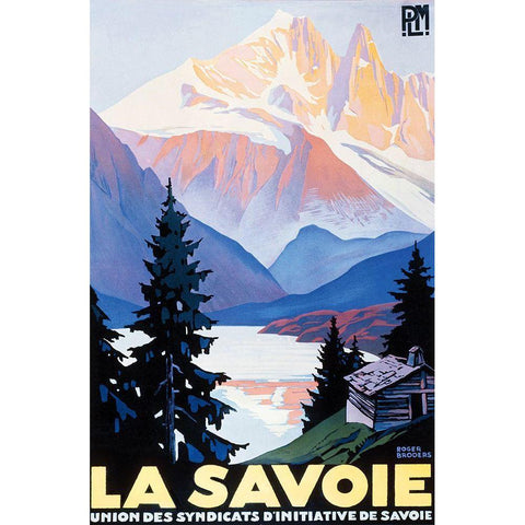 La Savoie White Modern Wood Framed Art Print by Vintage Apple Collection