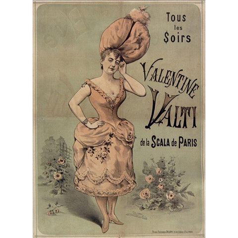 Valentine Valti Gold Ornate Wood Framed Art Print with Double Matting by Vintage Apple Collection