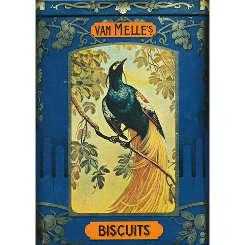 Van Melles Biscuits One Gold Ornate Wood Framed Art Print with Double Matting by Vintage Apple Collection