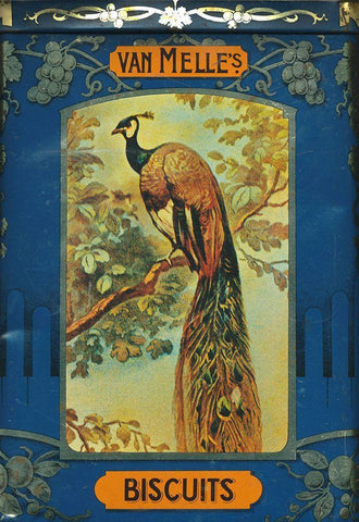 Van Melles Biscuits Two Black Ornate Wood Framed Art Print with Double Matting by Vintage Apple Collection