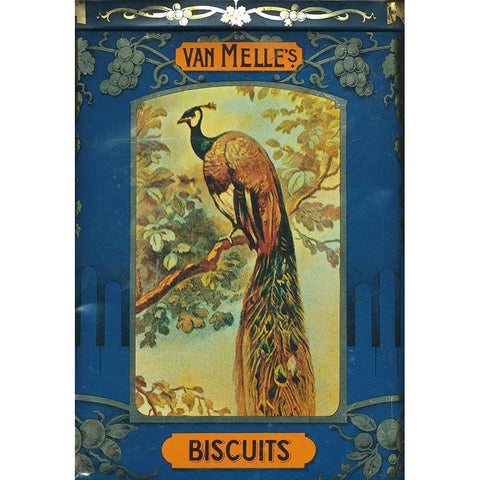 Van Melles Biscuits Two Gold Ornate Wood Framed Art Print with Double Matting by Vintage Apple Collection