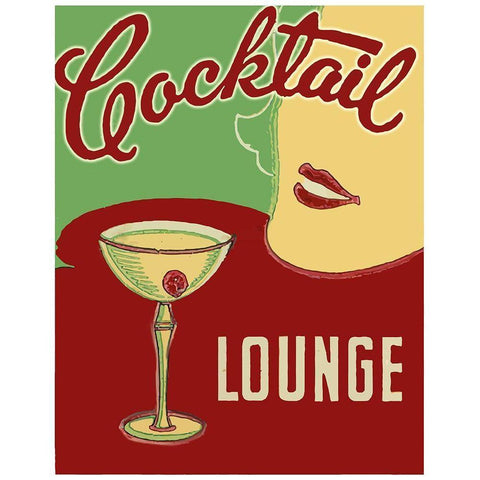 Cocktails Black Modern Wood Framed Art Print with Double Matting by Vintage Apple Collection