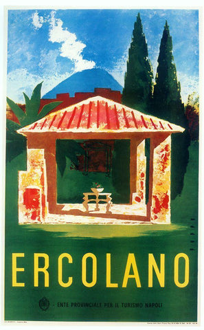 Ercolano White Modern Wood Framed Art Print with Double Matting by Vintage Apple Collection