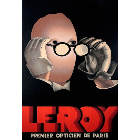 Leroy Optical White Modern Wood Framed Art Print by Vintage Apple Collection