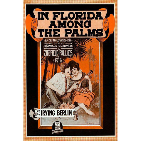 Zig 012 Gold Ornate Wood Framed Art Print with Double Matting by Vintage Apple Collection