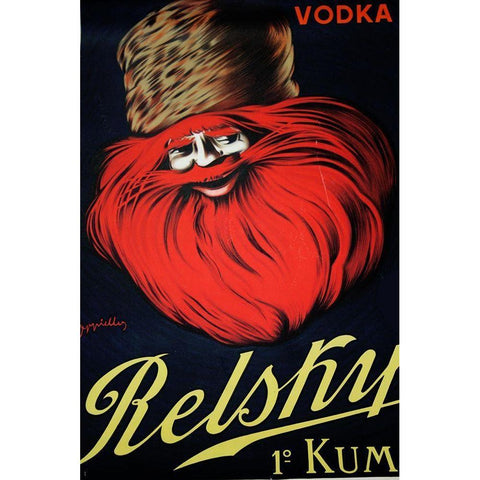 Belsky Vodka Ret Black Modern Wood Framed Art Print with Double Matting by Vintage Apple Collection