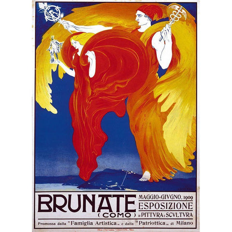 Brunate Gold Ornate Wood Framed Art Print with Double Matting by Vintage Apple Collection