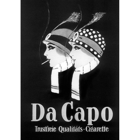 Da Capo White Modern Wood Framed Art Print by Vintage Apple Collection