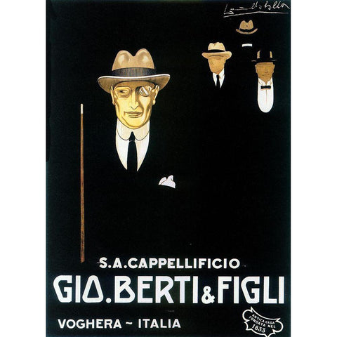 Italian Fashion Figli Black Modern Wood Framed Art Print by Vintage Apple Collection