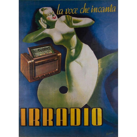 Irradio White Modern Wood Framed Art Print by Vintage Apple Collection