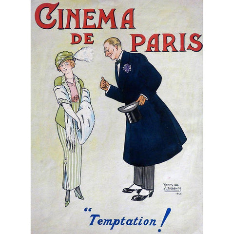 Cinema De Paris White Modern Wood Framed Art Print by Vintage Apple Collection