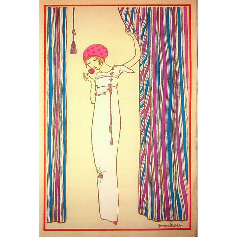 Fashion 21 White Modern Wood Framed Art Print by Vintage Apple Collection
