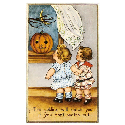 Goblins.tif Black Modern Wood Framed Art Print with Double Matting by Vintage Apple Collection