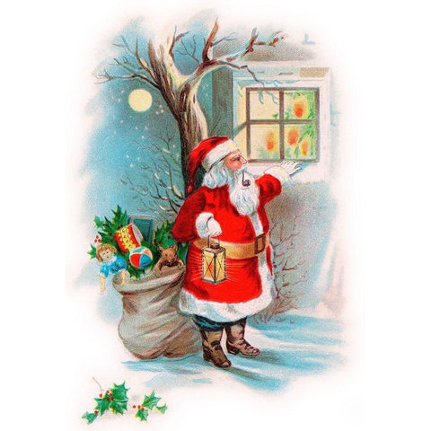 Vintage Xmas 2 White Modern Wood Framed Art Print by Vintage Apple Collection