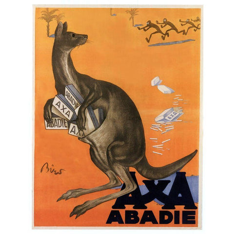 Abadie Kanga Gold Ornate Wood Framed Art Print with Double Matting by Vintage Apple Collection