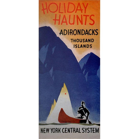 Adirondacks Gold Ornate Wood Framed Art Print with Double Matting by Vintage Apple Collection