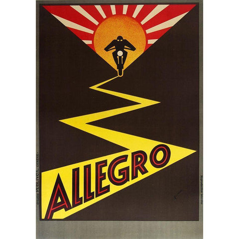 Allegro White Modern Wood Framed Art Print by Vintage Apple Collection