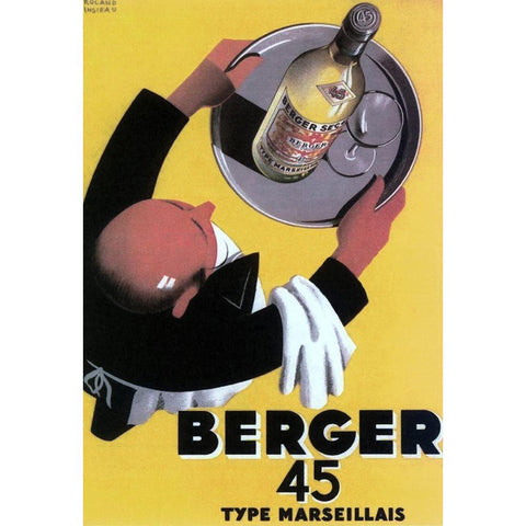 Berger 45 5000 Black Modern Wood Framed Art Print by Vintage Apple Collection