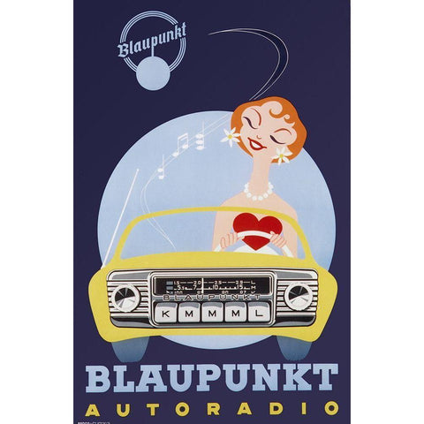 Blaunkpunkt White Modern Wood Framed Art Print by Vintage Apple Collection