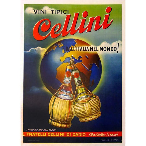 Cellini Black Modern Wood Framed Art Print with Double Matting by Vintage Apple Collection